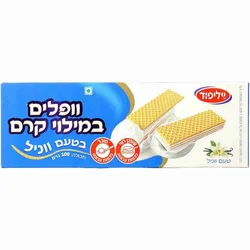 וופלים במילוי קרם בטעם וניל, 100 גרם