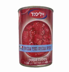 קוביות עגבניות במיץ עגבניות וילי פוד 400G
