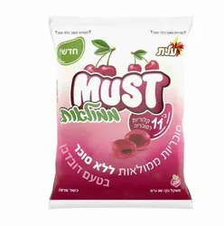 סוכריות ממולאות דובדבן ללא סוכר 80 גרם