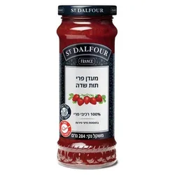 מעדן פרי תות שדה ללא תוספת סוכר דלפור , 284 גרם