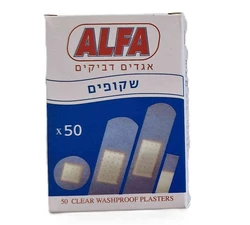 פלסטרים אלפא שקופים 50 יח