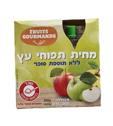 מחית תפוחי עץ ללא תוספת סוכר סקוויז  4 * 90 גרם
