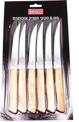 סט סכיני סטייק ידית עץ, 6 יחידות