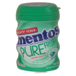 מסטיק מנטוס ירוק ללא תוספת סוכר. מנטה. 60 גרם