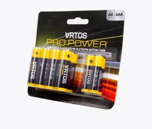 סוללות אלקליין  12 יחידות 8AA  4AAA