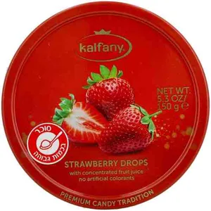 סוכריות בטעם תות, 150 גרם קלפני