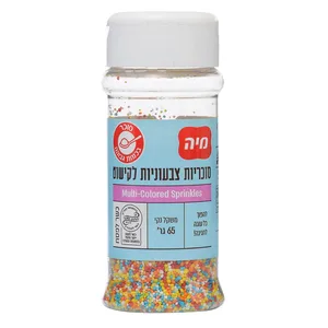 קישוט ציבעוני לעוגה בצנצנת 65 גרם