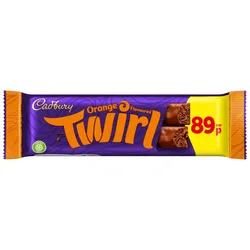 קדבורי חטיף טווירל תפוז 50 גרם